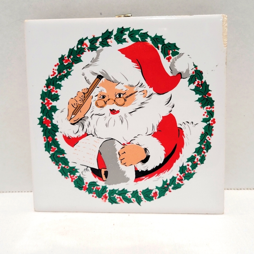 Santa Claus tile tivet decorative christmas tile